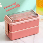 1400ml Double Layer Bento Box – Portable, Microwave Safe – Lunch for Kids, Adults