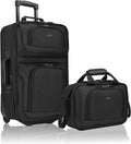2-Piece Softside Carry-On Luggage Set with Expandable Design – Travel, Weekend Getaways