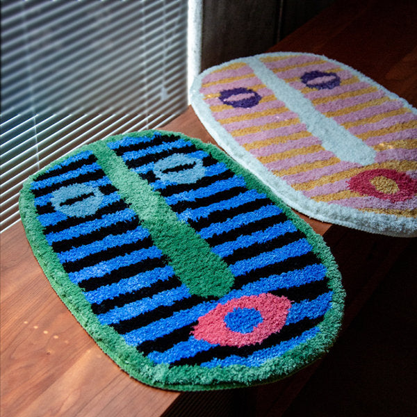 Bath Mat Abstract Face – Modern Decor, Bathroom Accessory, Home