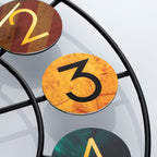 Colourful Metal Wall Clock | Retro Iron Design – Home Decor, Gift