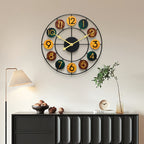 Colourful Metal Wall Clock | Retro Iron Design – Home Decor, Gift