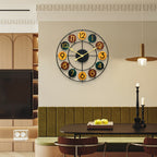 Colourful Metal Wall Clock | Retro Iron Design – Home Decor, Gift
