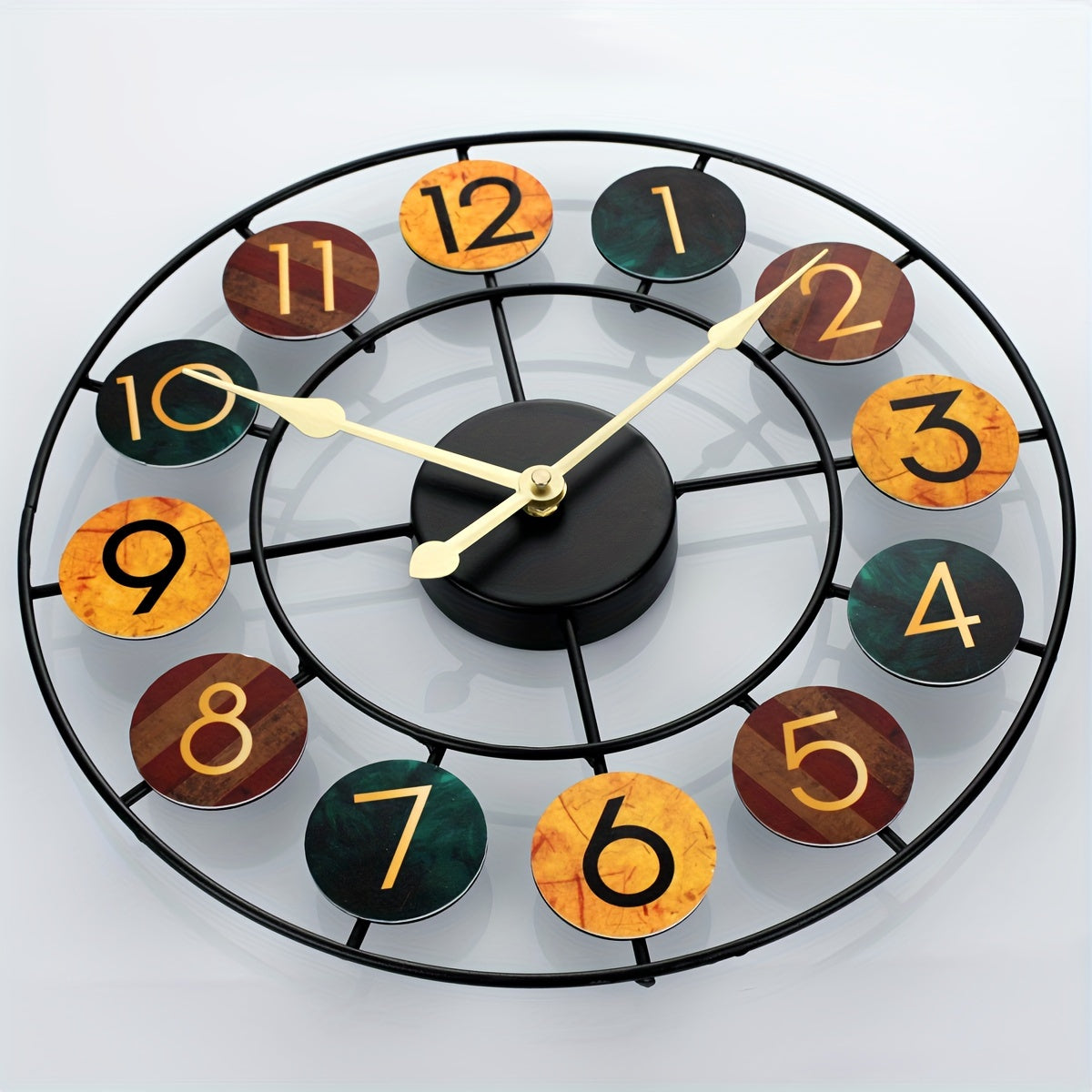 Colourful Metal Wall Clock | Retro Iron Design – Home Decor, Gift