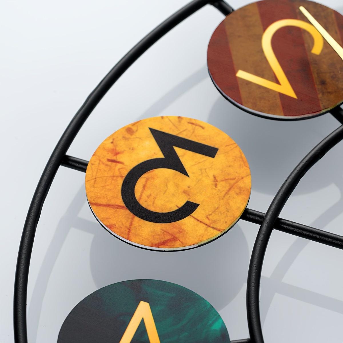 Colourful Metal Wall Clock | Retro Iron Design – Home Decor, Gift