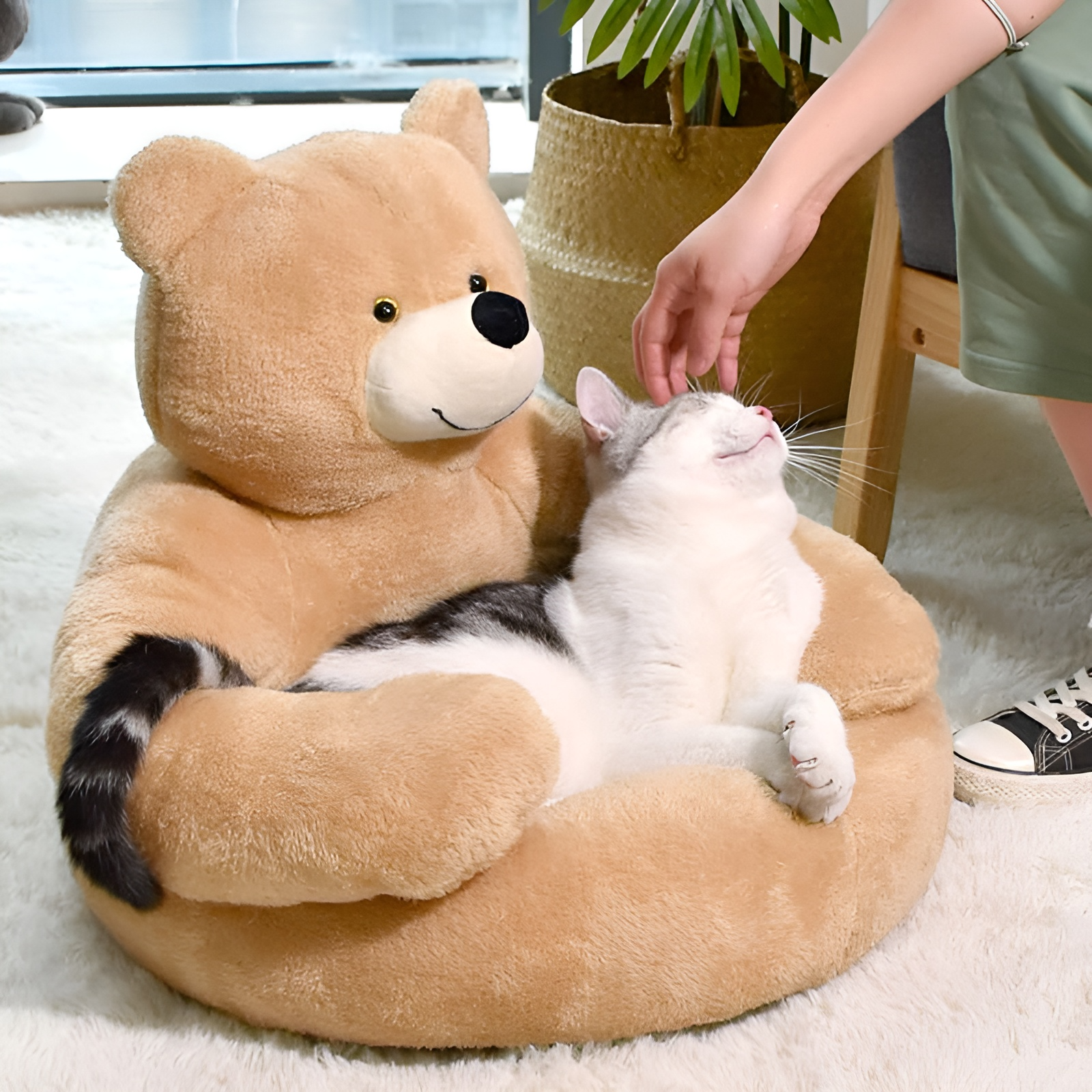 Comfortable Pet Bed – Cozy Material for Small Dogs, Cats – Relaxation, Home Comfort