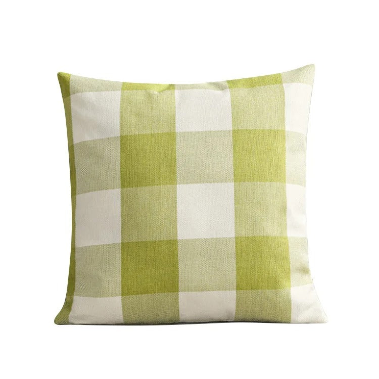 Cozy Cushion Cover in Checked Autumn Plaid – Home Decor, Gift