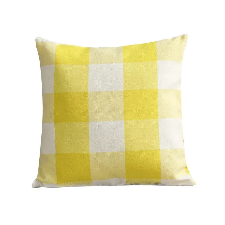 Cozy Cushion Cover in Checked Autumn Plaid – Home Decor, Gift