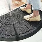 Door Mat Non-Slip Rubber Semi-Circular – Entryway, Home Decor