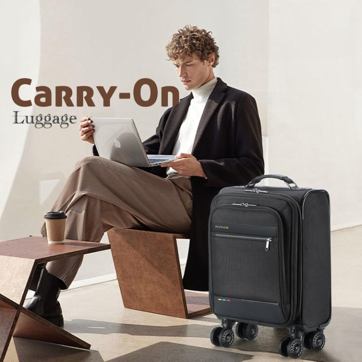 Expandable Underseat Carry-On with Spinner Wheels & Laptop Compartment – Travel, Home Office