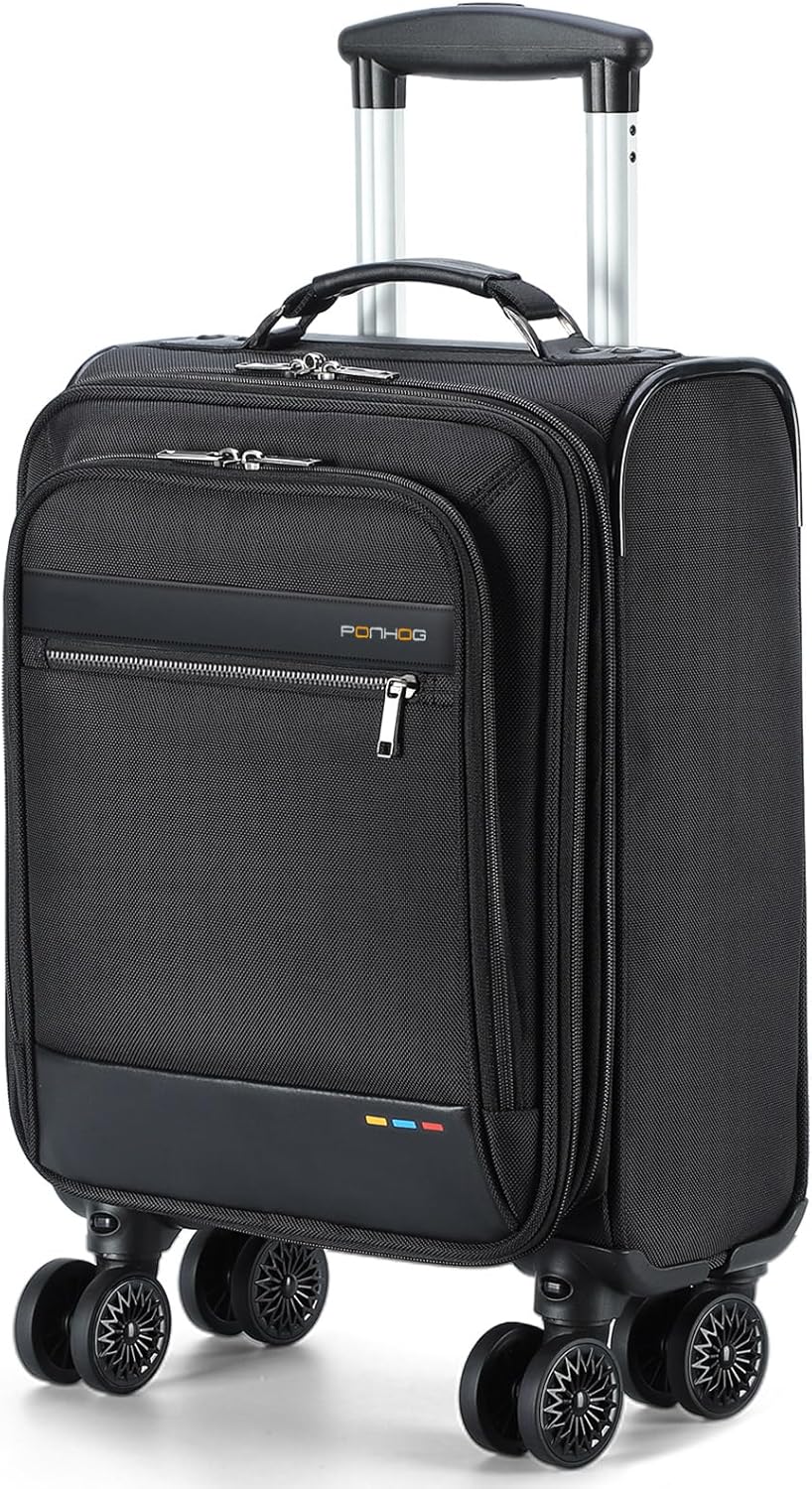 Expandable Underseat Carry-On with Spinner Wheels & Laptop Compartment – Travel, Home Office