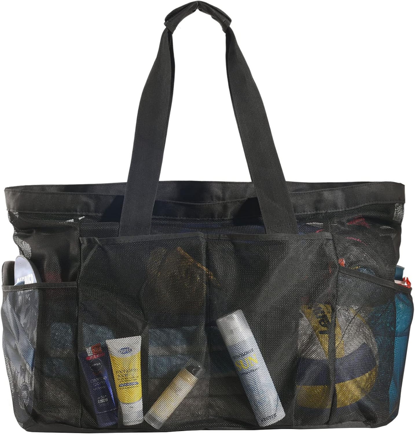 Extra-Large Mesh Beach Tote with Zipper – Sandproof Carryall, Perfect for Travel, Outdoor