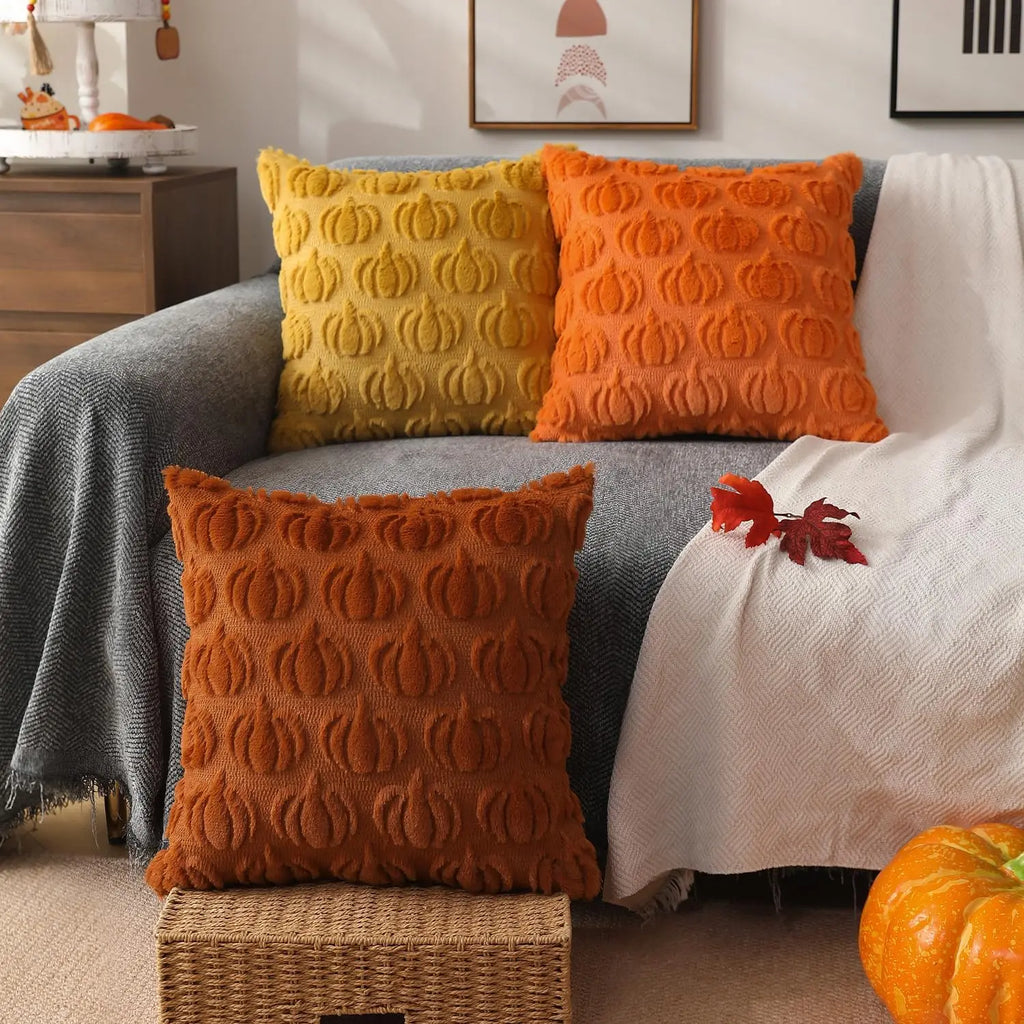 Faux Fur Cushion Cover for Autumn Decoration – Cozy Home, Rustic Style