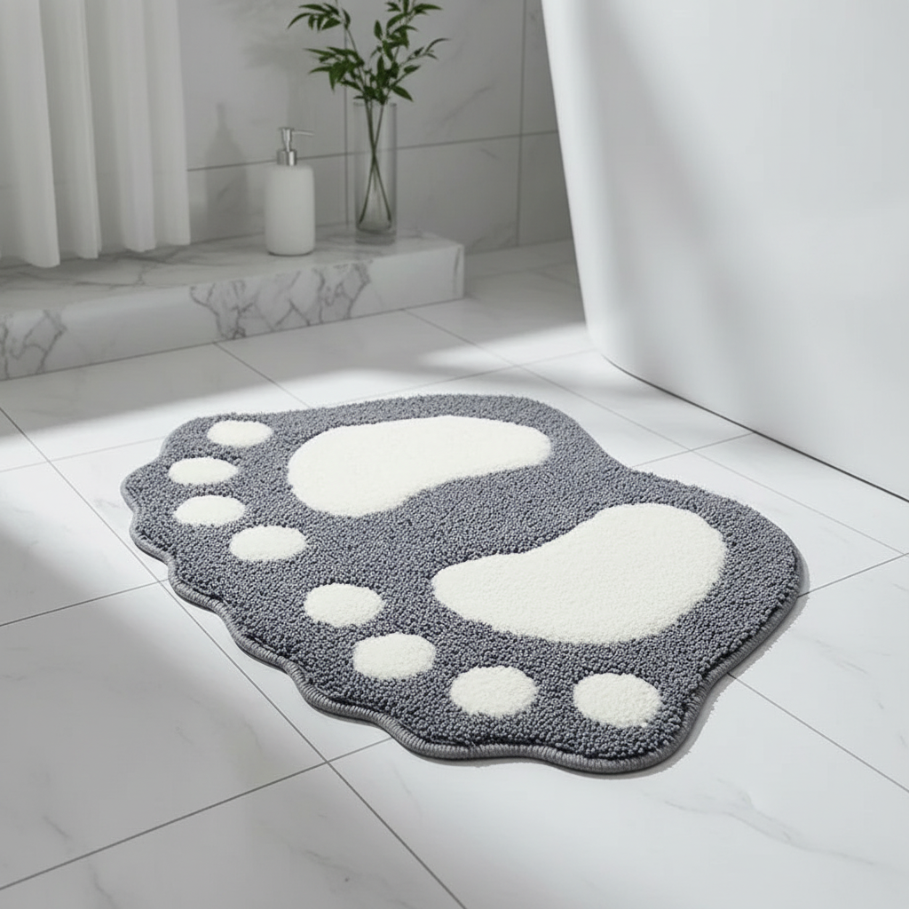 Foot-Shaped Bath Mat – Cozy, Comfortable for Bathroom, Home Decor