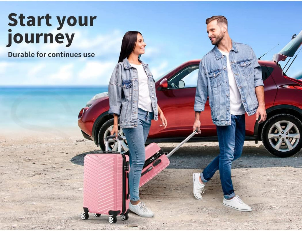 Hard Shell Carry-On Luggage with Lock & Spinner Wheels – Travel, Business Trips