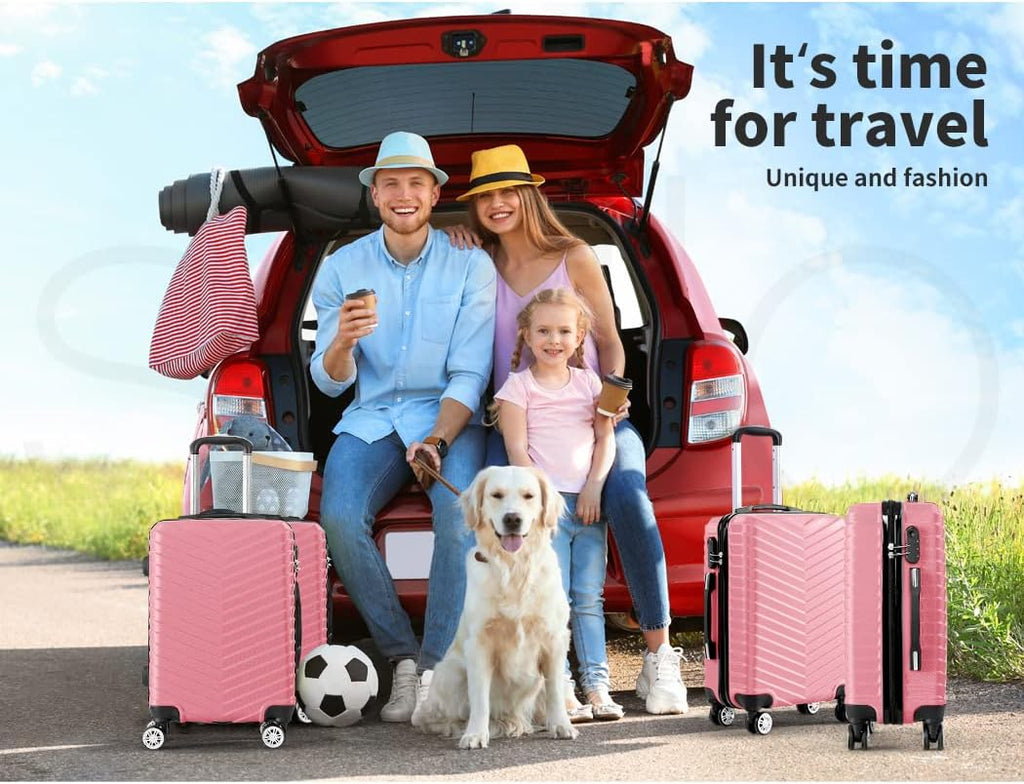 Hard Shell Carry-On Luggage with Lock & Spinner Wheels – Travel, Business Trips