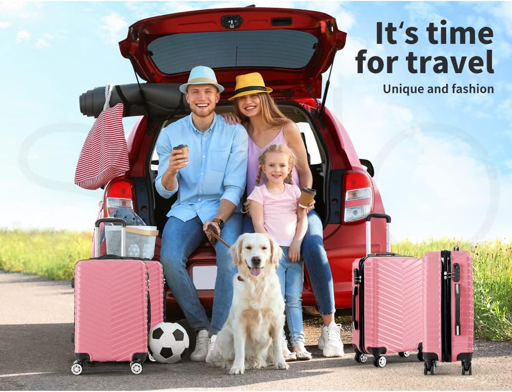 Hard Shell Carry-On Luggage with Lock & Spinner Wheels – Travel, Business Trips