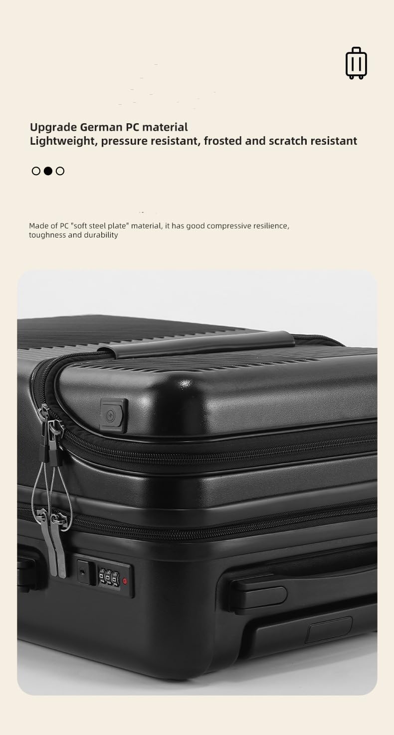 Hard Shell Carry-On with USB Port, TSA Lock – Travel, Business