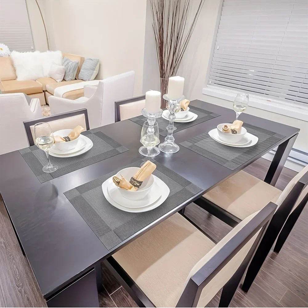Heat-Resistant PVC Placemats | Washable Non-Slip Table Mats – Dining, Home