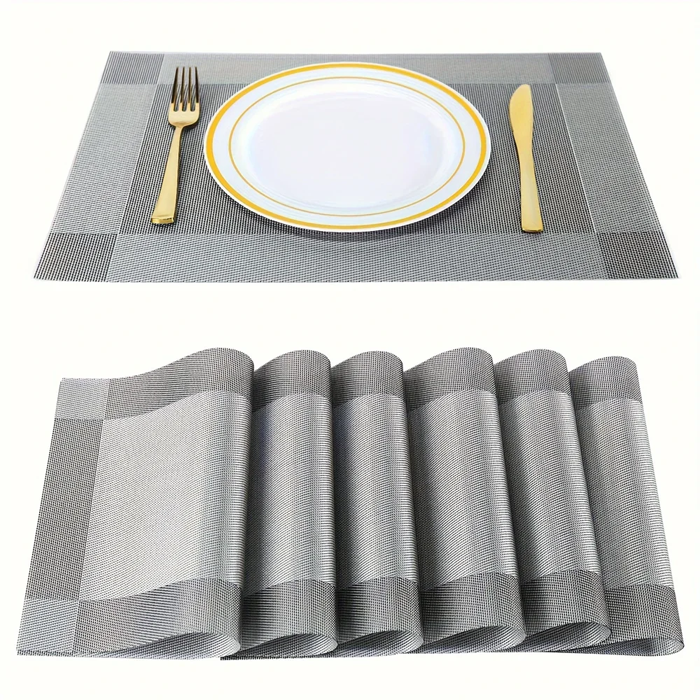 Heat-Resistant PVC Placemats | Washable Non-Slip Table Mats – Dining, Home