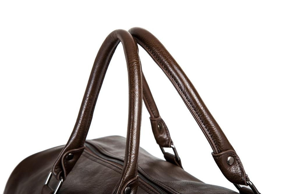 Large-Capacity Leather Travel Duffel Bag – Lightweight, Durable – Weekend Getaway, Business Trip