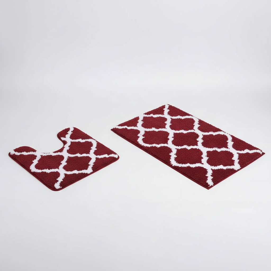 Microfiber Bath Mat Set – Soft, Absorbent – Bathroom, Home Decor
