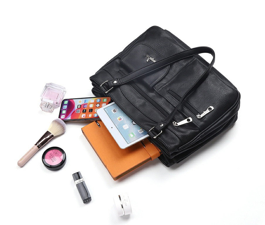 Multi-Compartment Women’s Shoulder & Crossbody Handbag – Everyday Use, Travel