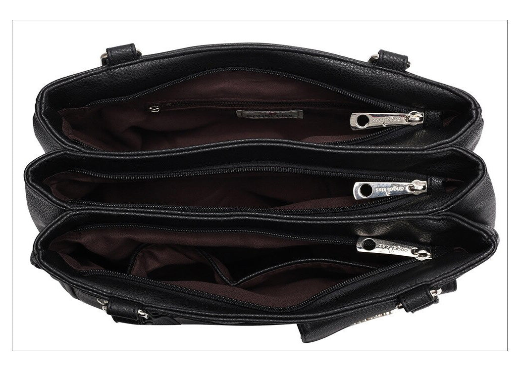 Multi-Compartment Women’s Shoulder & Crossbody Handbag – Everyday Use, Travel