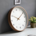 Nordic Wall Clock | Minimalist Wood Frame – Home Decor, Gift