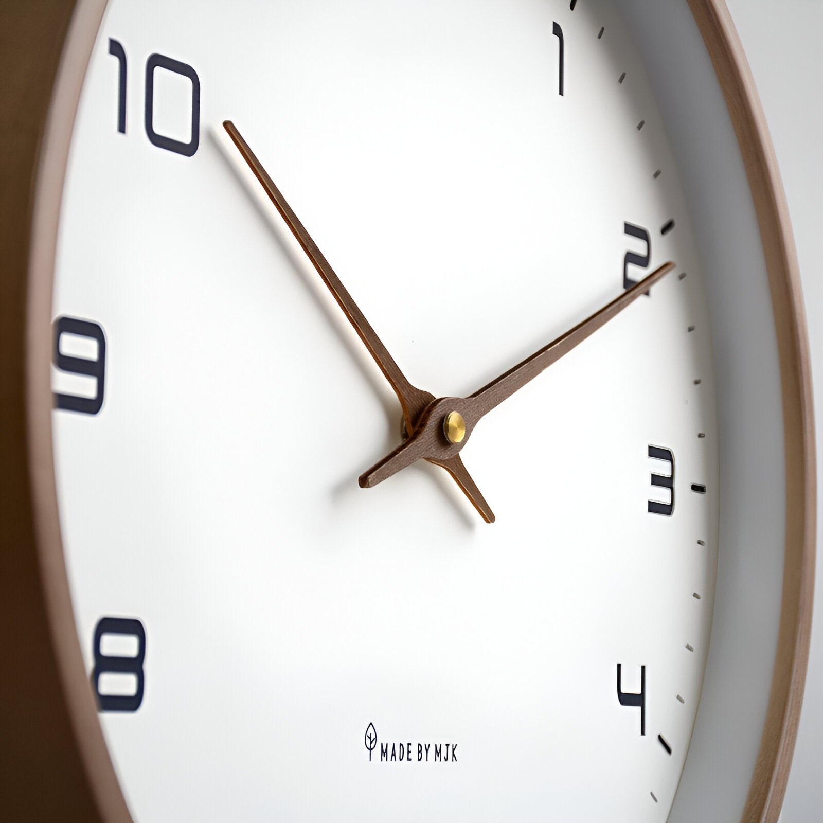 Nordic Wall Clock | Minimalist Wood Frame – Home Decor, Gift