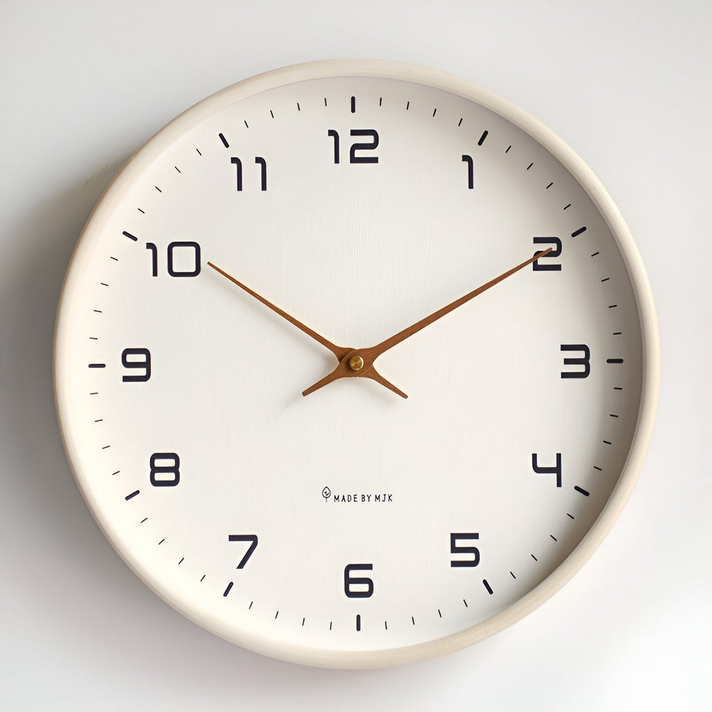 Nordic Wall Clock | Minimalist Wood Frame – Home Decor, Gift