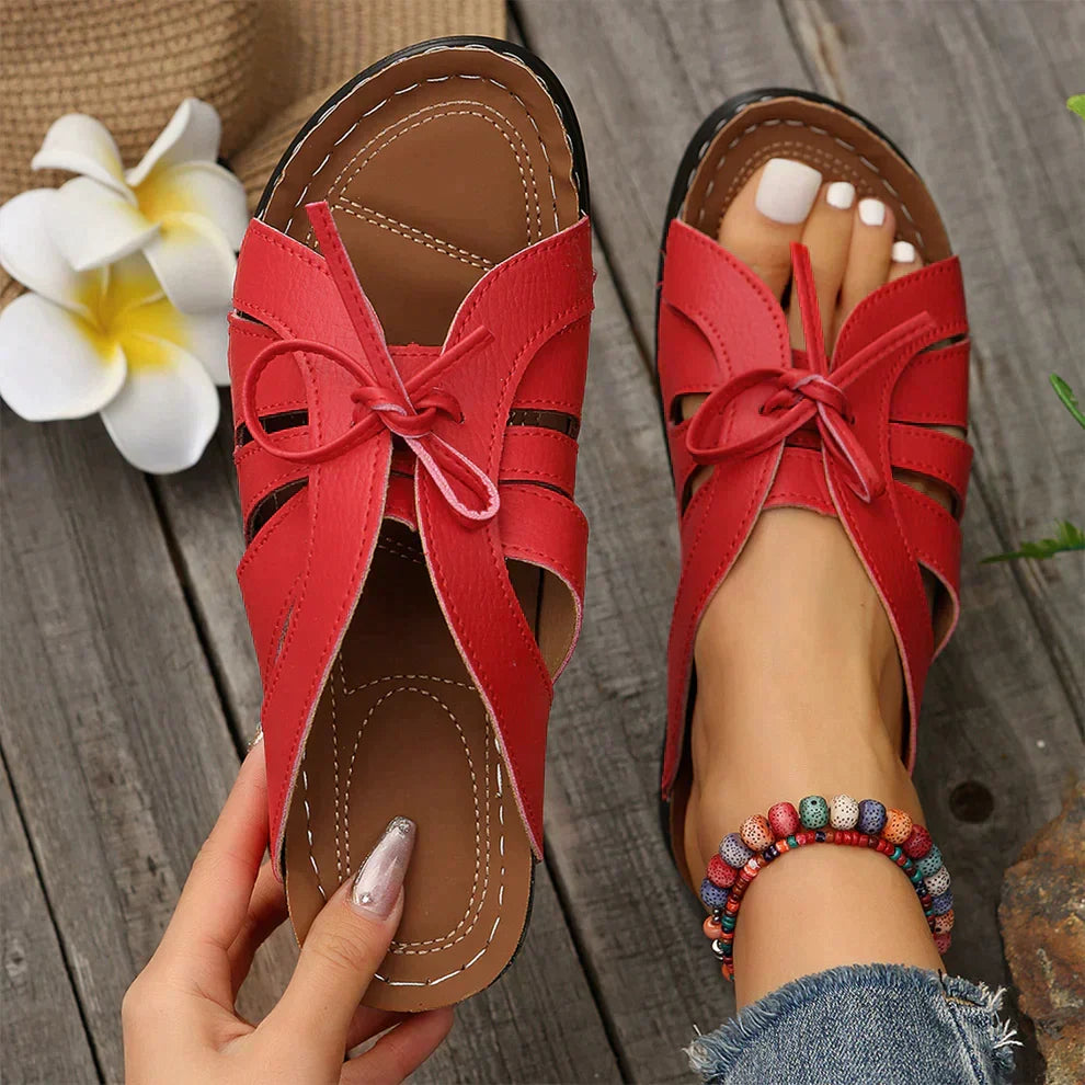 Orthopädische Wedge Sandalen mit gewölbtem Knoten – Komfort, Alltag