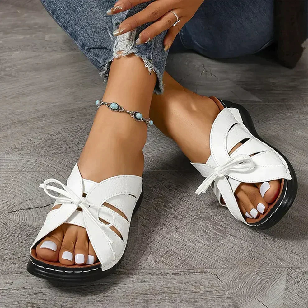 Orthopädische Wedge Sandalen mit gewölbtem Knoten – Komfort, Alltag