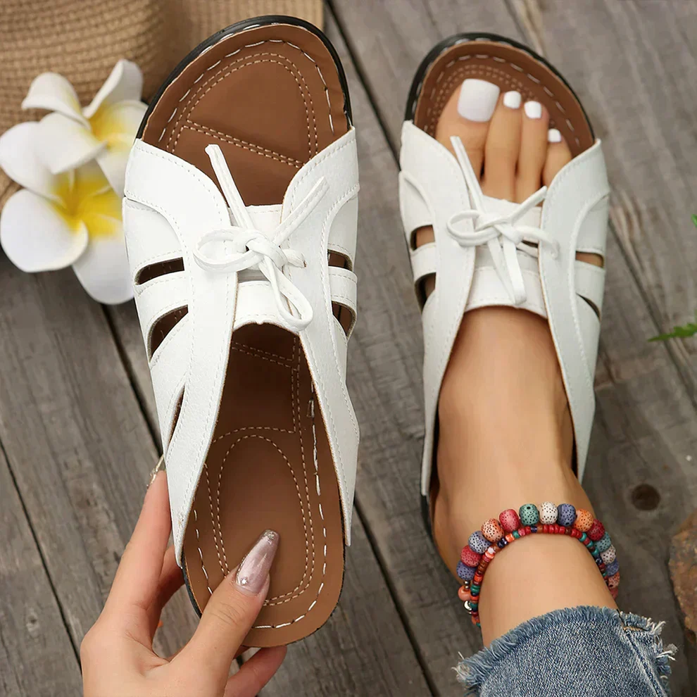 Orthopädische Wedge Sandalen mit gewölbtem Knoten – Komfort, Alltag