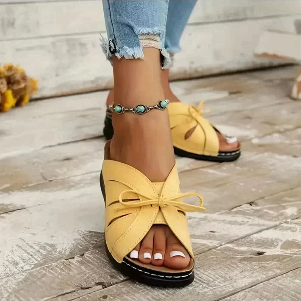 Orthopädische Wedge Sandalen mit gewölbtem Knoten – Komfort, Alltag