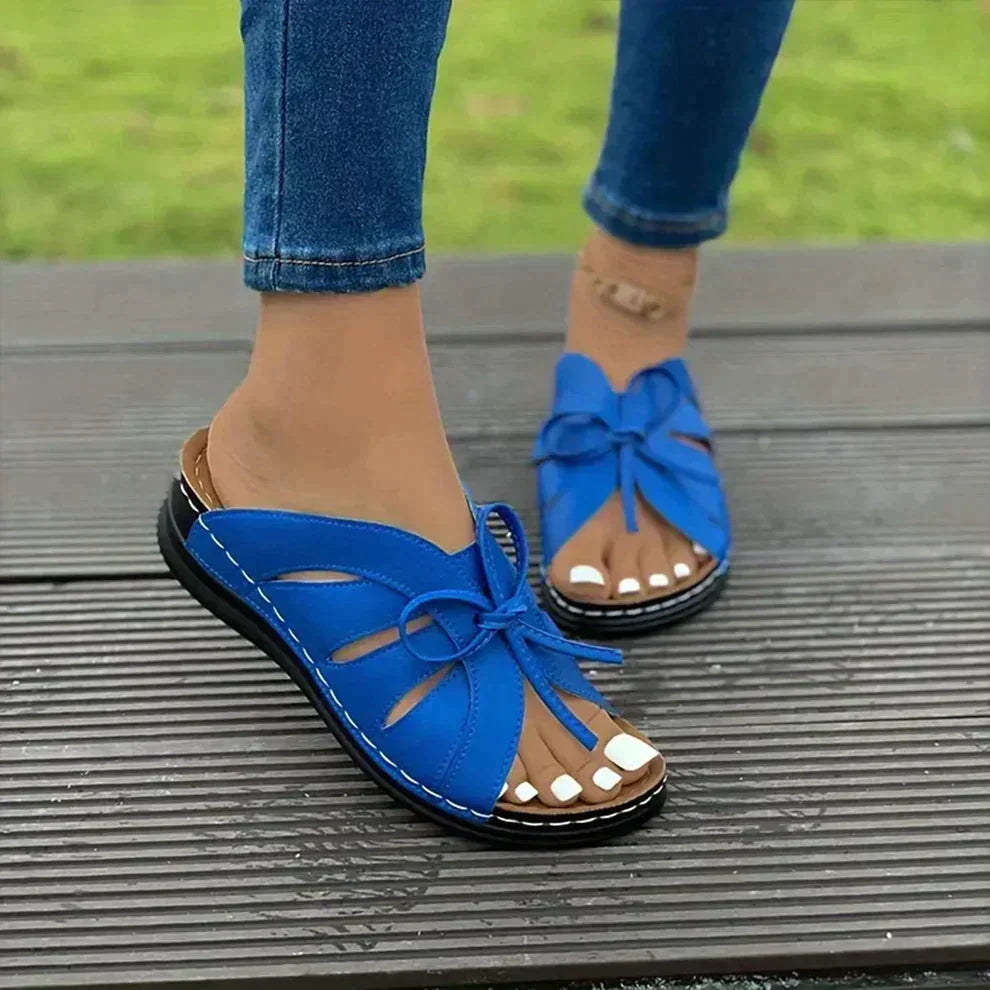 Orthopädische Wedge Sandalen mit gewölbtem Knoten – Komfort, Alltag