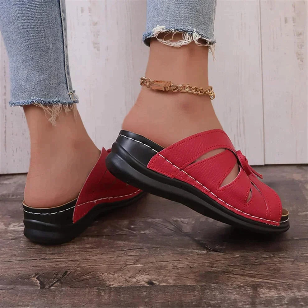 Orthopädische Wedge Sandalen mit gewölbtem Knoten – Komfort, Alltag