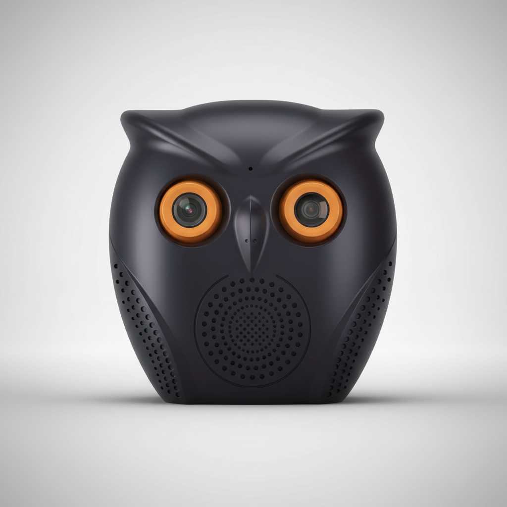 Owl-Shaped Surveillance Camera ABS – Home Security, Monitoring