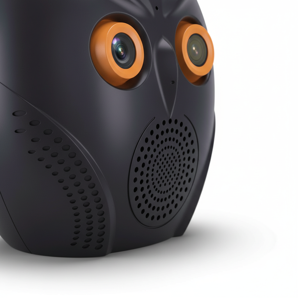 Owl-Shaped Surveillance Camera ABS – Home Security, Monitoring