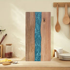 Resin River Cutting Board | Acacia Wood Charcuterie Board – Entertaining, Gift