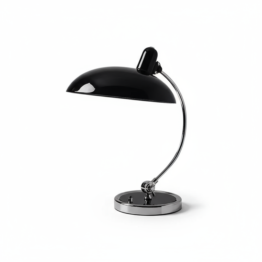 ScandiArc Table Lamp | Curved Metal Design – Home Office, Gift