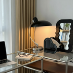 ScandiArc Table Lamp | Curved Metal Design – Home Office, Gift