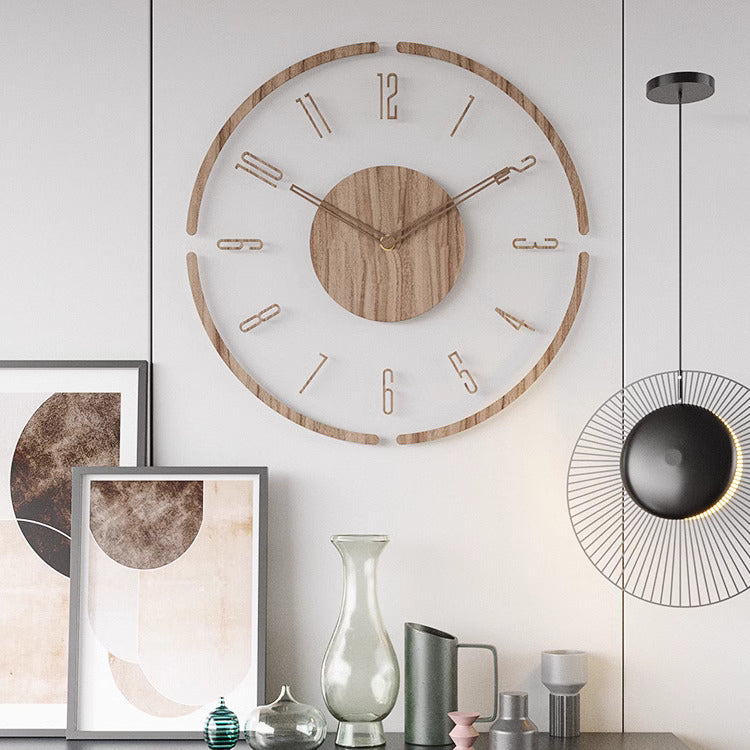 Scandinavian Style Wooden Wall Clock – Home Decor, Gift