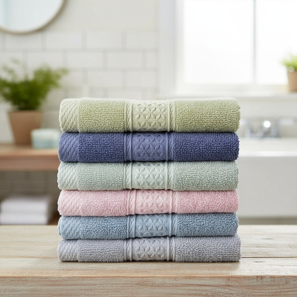 Sechsteiliges Handtuchset – Badezimmer, Spa