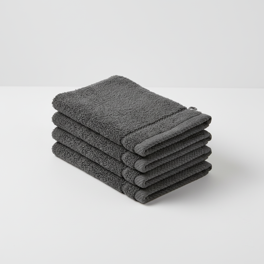 Set of 4 Washcloths – Soft, Absorbent – Daily Use, Spa Experience