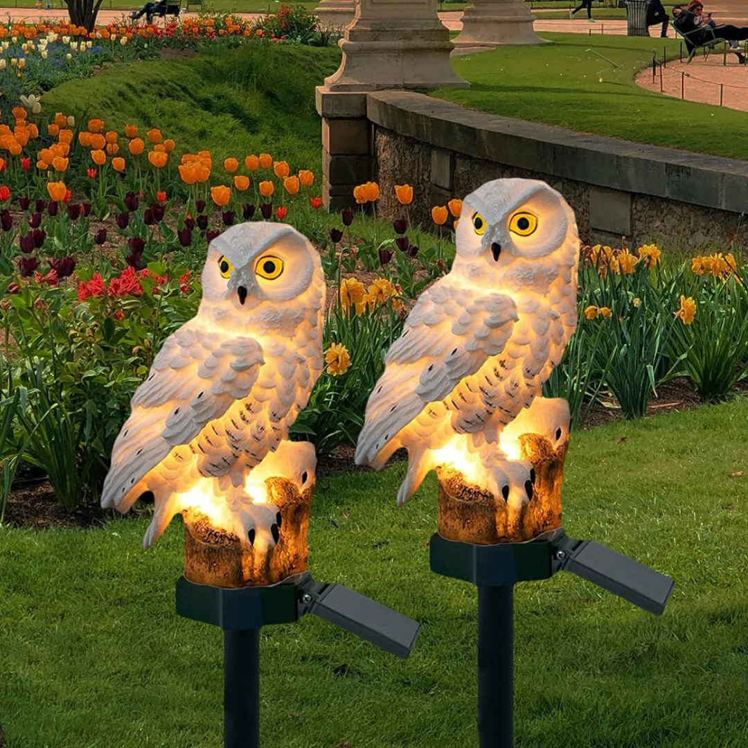 Solar Garden Light Owl Stake Lamp – Outdoor Decor, Pathway Lighting