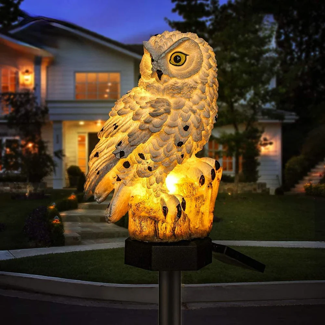 Solar Garden Light Owl Stake Lamp – Outdoor Decor, Pathway Lighting