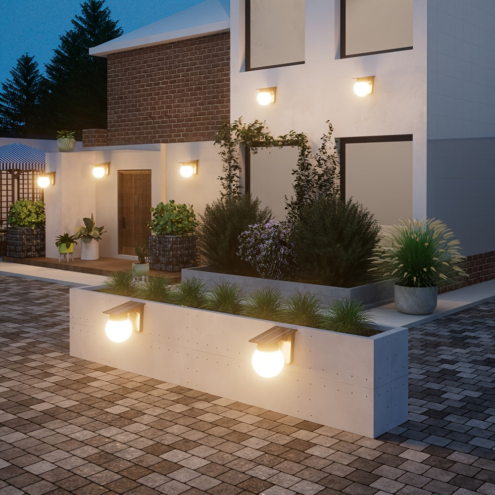 Solar Globe LED Wall Light | Smart Dimmable – Garden, Patio