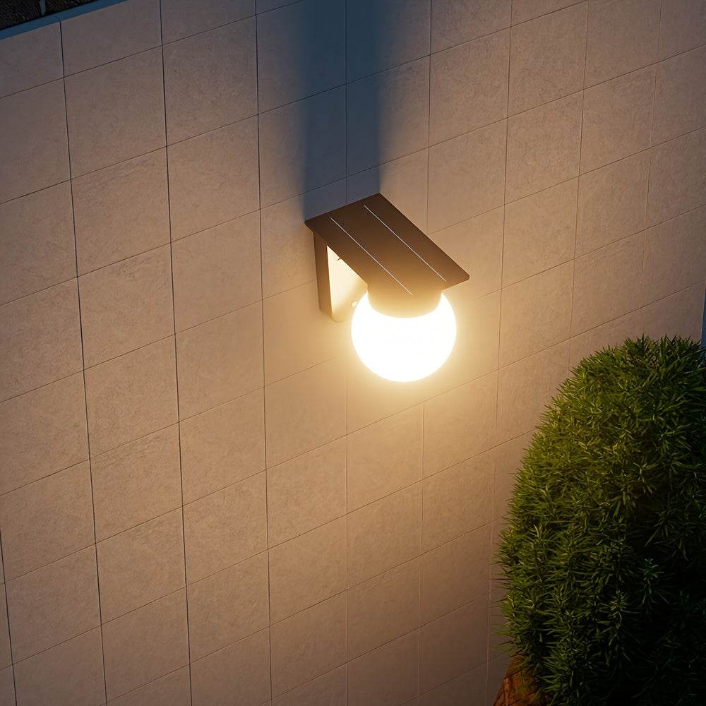 Solar Globe LED Wall Light | Smart Dimmable – Garden, Patio