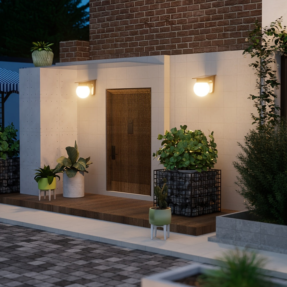 Solar Globe LED Wall Light | Smart Dimmable – Garden, Patio