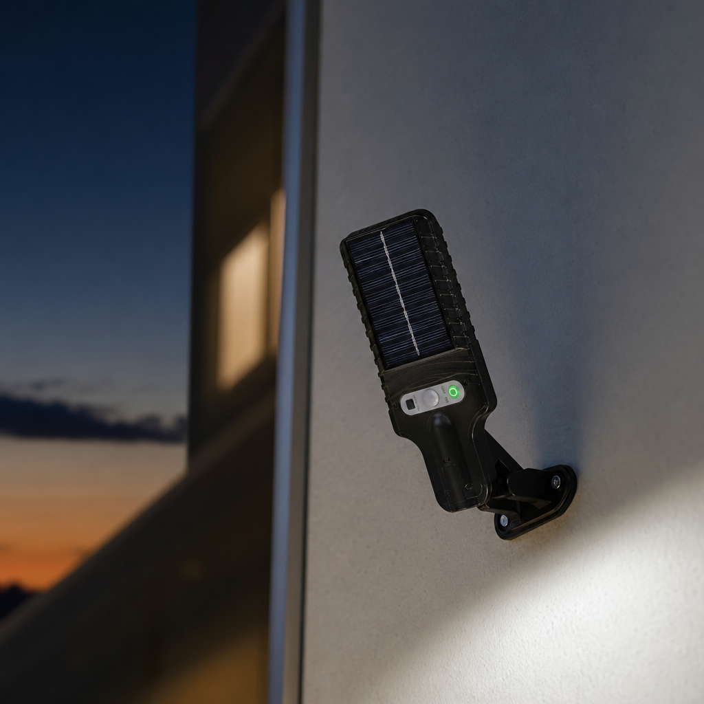 Solar LED Wall Light – 3 Modes, Weatherproof – Garden, Outdoor
